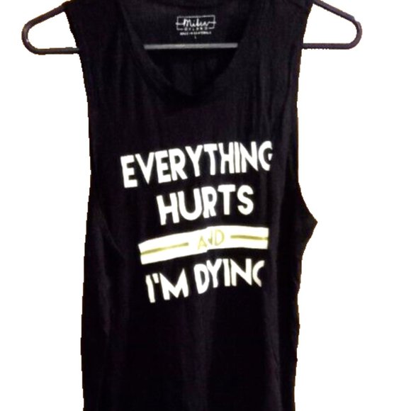 miken flow Womans Tank Top black size L fitness inspirational gym clothing - Picture 1 of 2